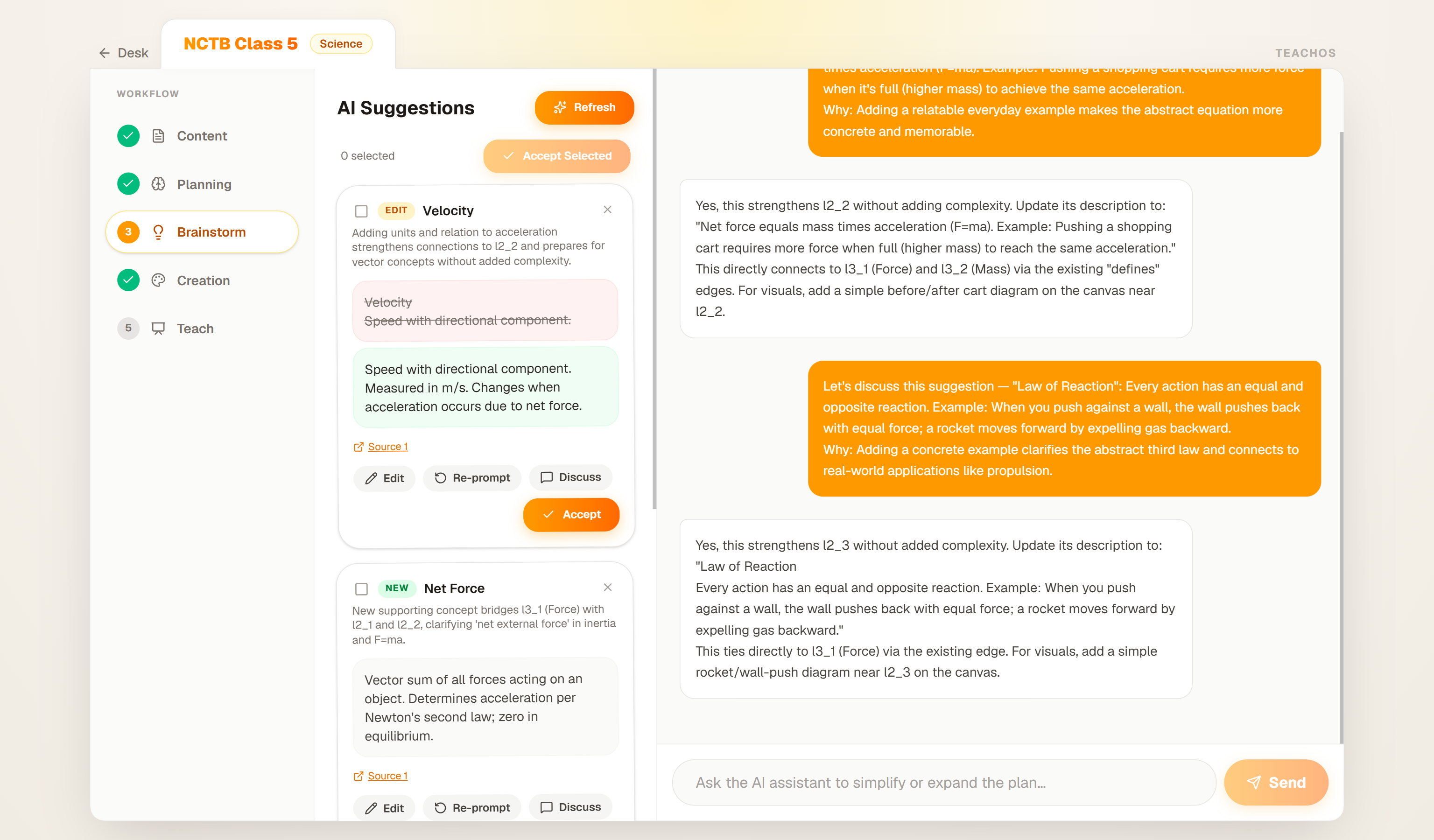 Brainstorm screen of anhik.ai