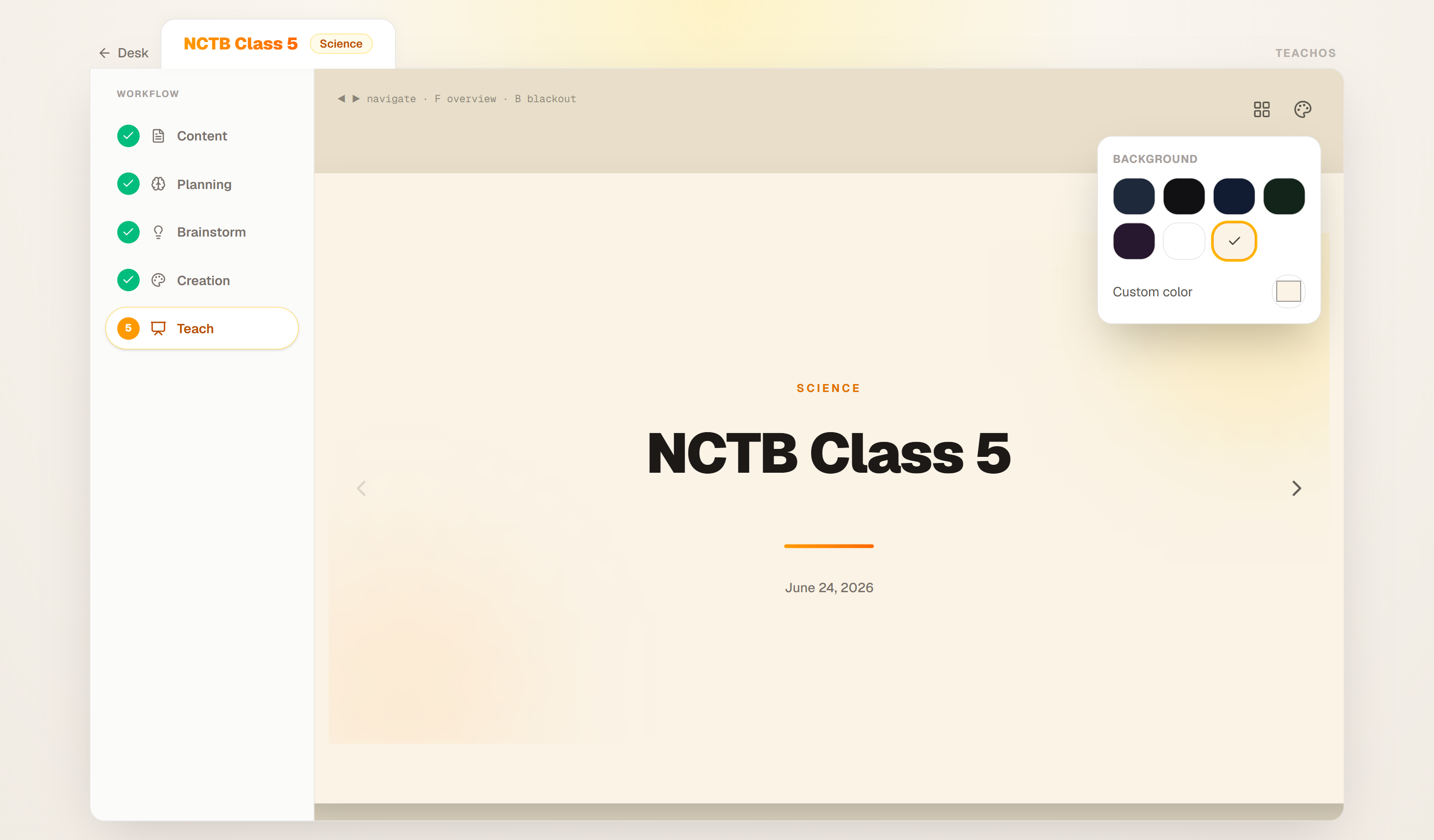 Teach screen of anhik.ai